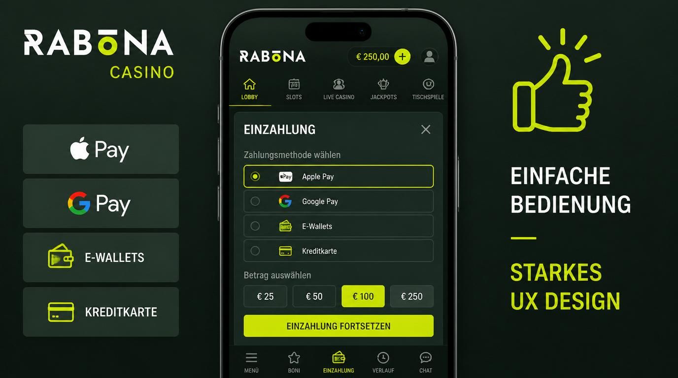 Darstellung einer mobilfreundlichen Zahlungsmethode mit verschiedenen Optionen auf dem Handy