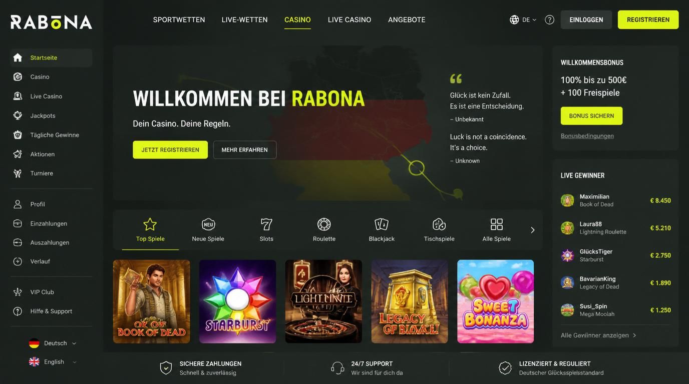 Teilweise deutsch, teilweise englisch im Interface, Deutschland Flagge