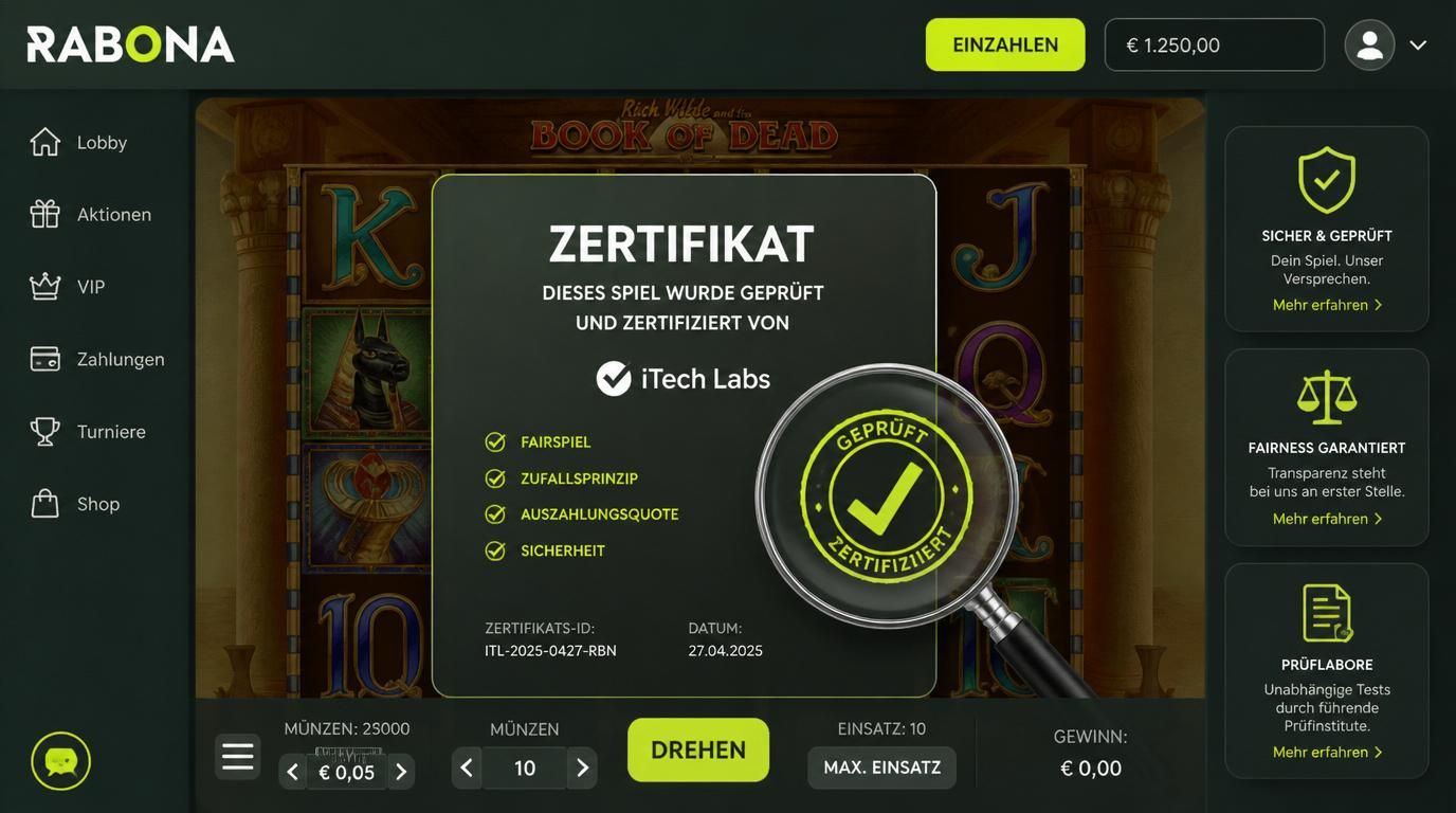 Siegel und Dokumente zur Fairness